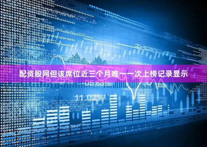 配资股网但该席位近三个月唯一一次上榜记录显示
